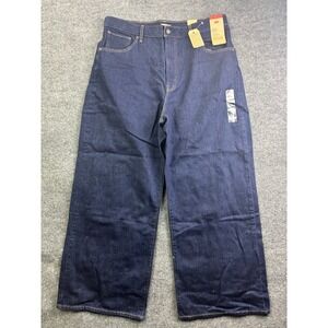 Levi's Cinch Baggy Jeans Womens 34x31 Indigo High Rise Straight Leg Denim